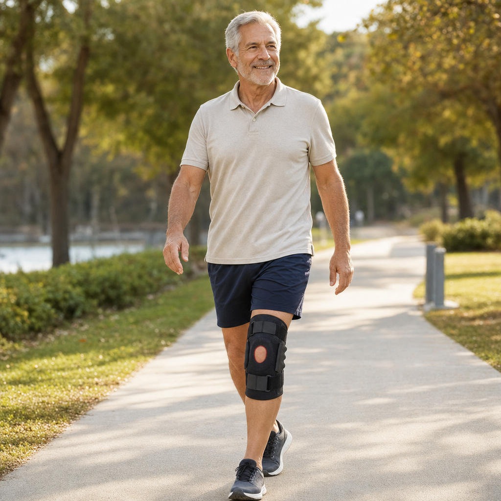 KneeAgain — Adjustable Open-Patella Knee Brace for Arthritis